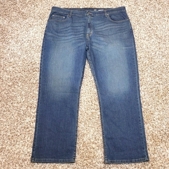 George Bootcut Dark Denim Casual Jeans Pants Size 42 x 30 - Picture 1 of 5